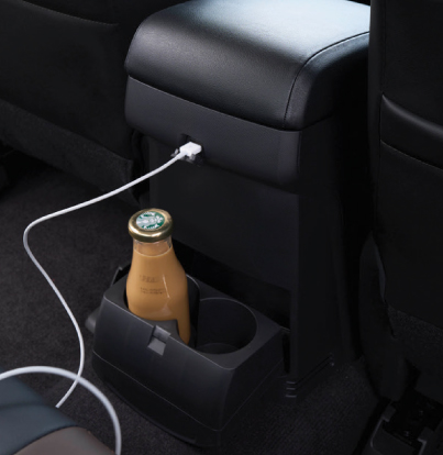 Rear Charging Port & Bottle Holder